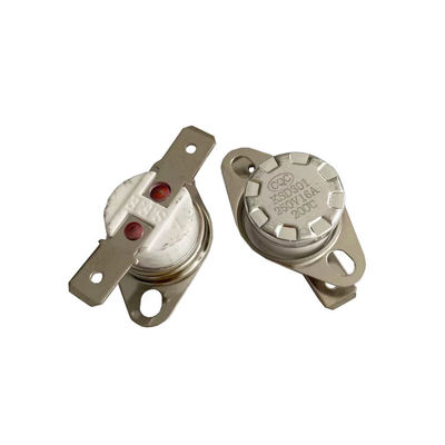 quality  CQC KSD301/302 Ceramic Jump Thermostat 16A 250V 40~260C Sudden Normally Closed Normally Closed Thermal Switch factory
