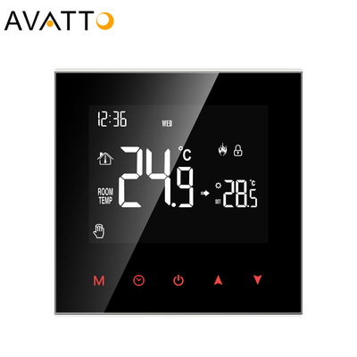 Modern Programmable Room Temperature Controller Digital Thermostat for Electric Floor Heating, Hot Water, Water or Gas Boiler