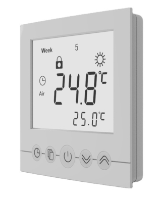 Large lcd display + wifi Digital lcd rear lighting thermostat with TUYA programmable temperature control