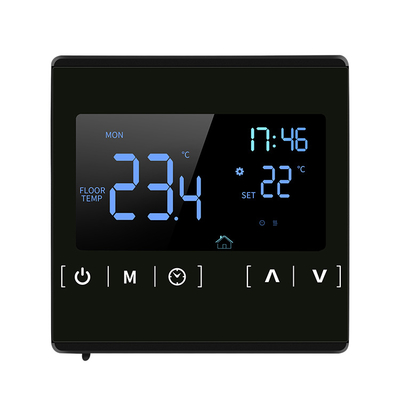 Warm Time Display LCD Touch Screen Floor Heating Room Thermostat AC85-240V Water Heating Temperature Controller
