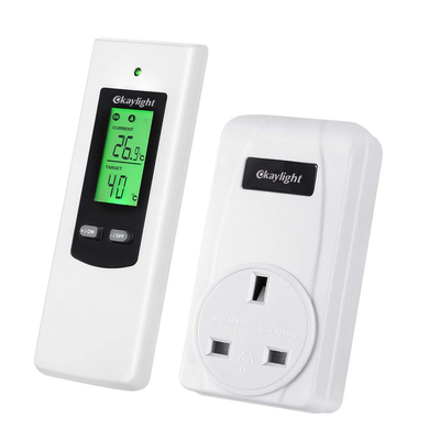 Wireless Temperature Monitor Temperature Control Auto Digital Plug Room Thermostat LCD Display for Heating and Cooling