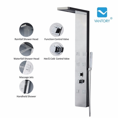 Sustainable Top Stainless Shower Panel Chrome Mirror Bathroom Shower S301